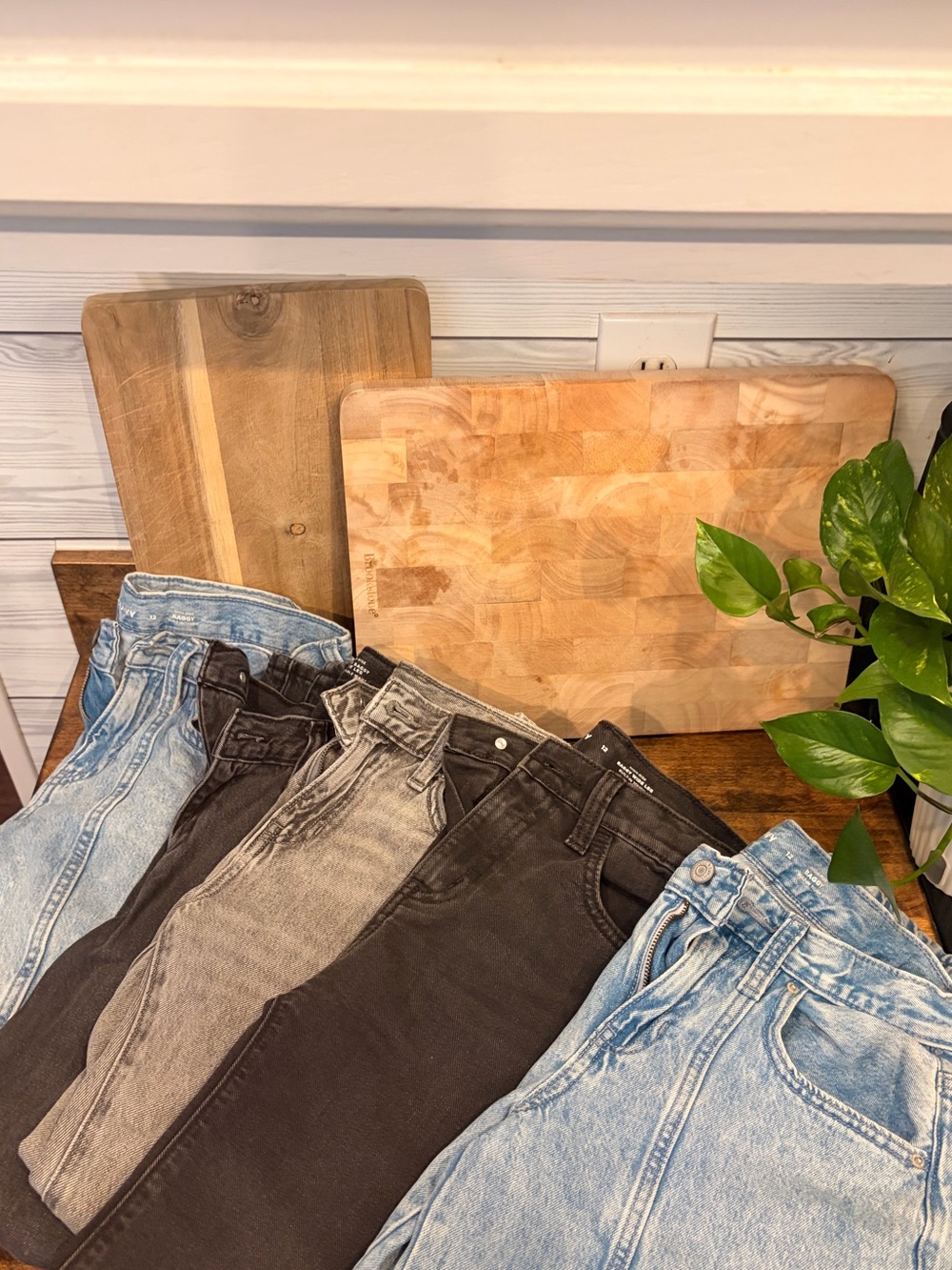 Old Navy baggy wide leg girls jeans (5 pair)